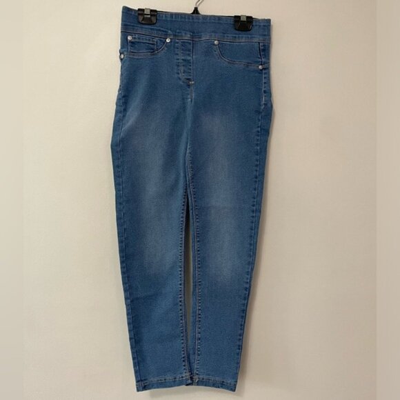 New Bellina Blue Stretch Pull On Jegging Jean Size Small Petite bin 4A - Picture 2 of 5
